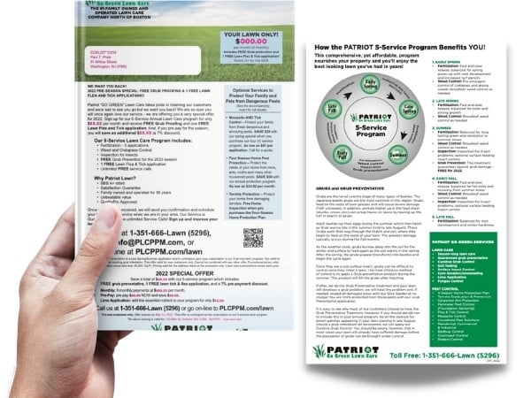 BKM Marketing Case Study - Multi-channel, multi-touch lawn care company campaigns for Patriot Lawn